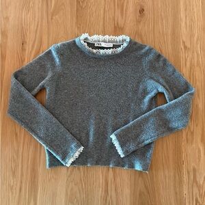 Zara Lace Trim Sweater